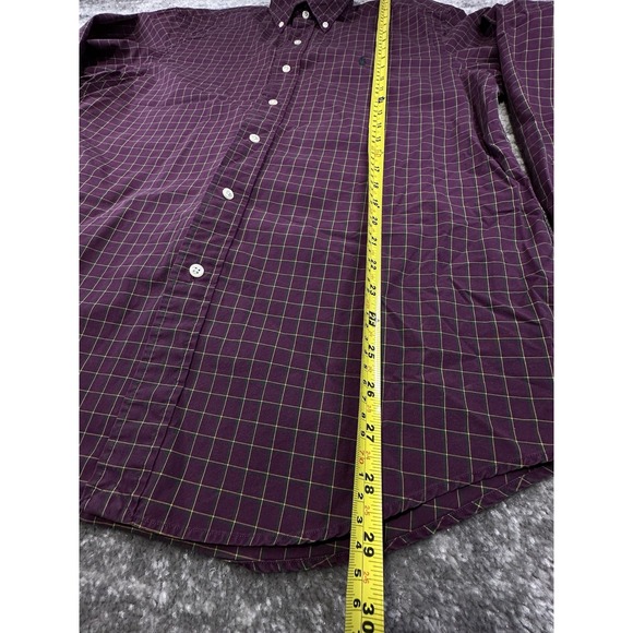 Polo Ralph Lauren Shirt Mens Large Long Sleeve Button Up Purple Check - Picture 4 of 11
